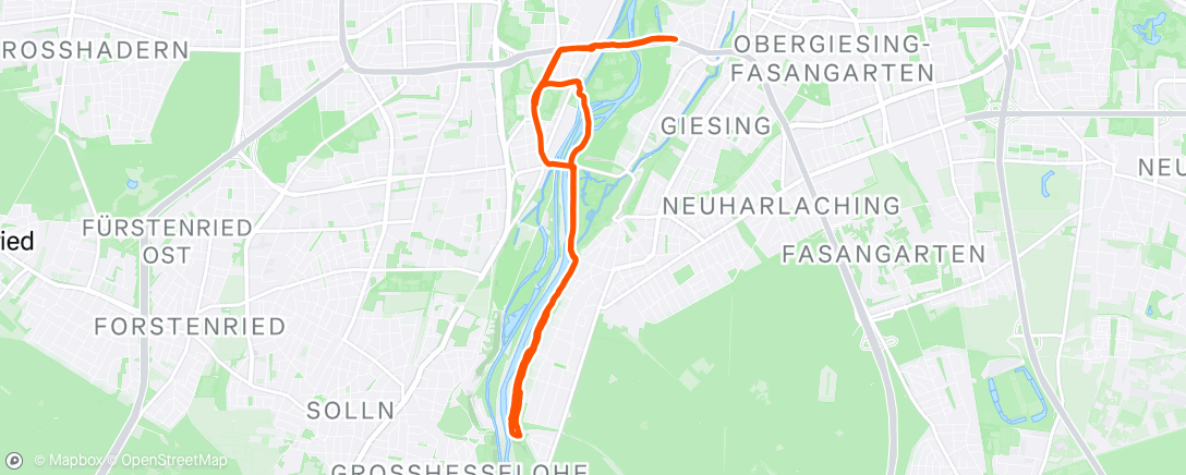 Map of the activity, Abendlauf