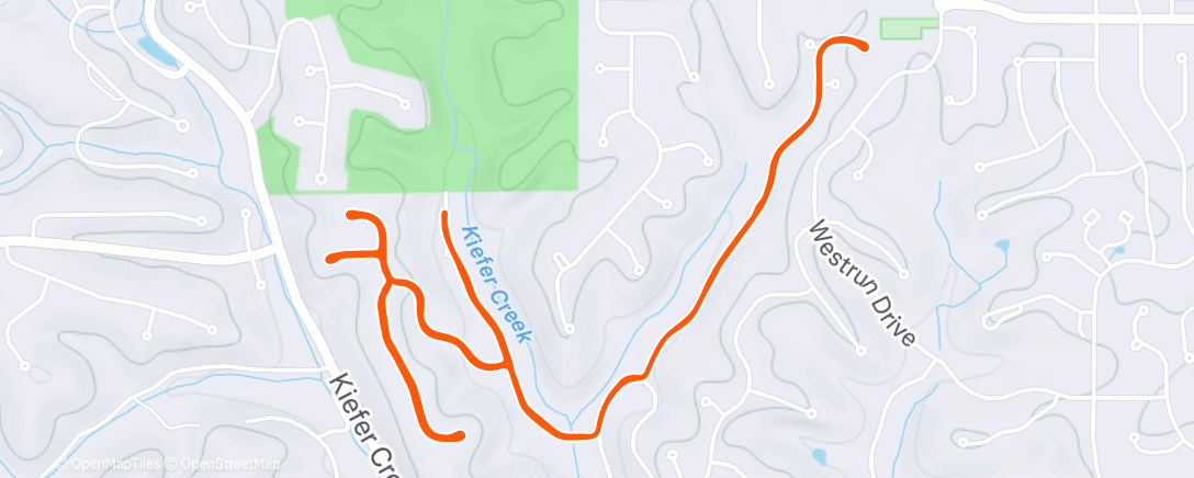 Map of the activity, Recovery Run