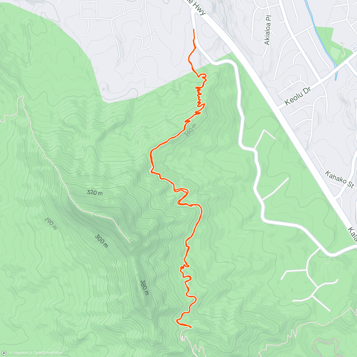 Map of the activity, Morning Trail Run