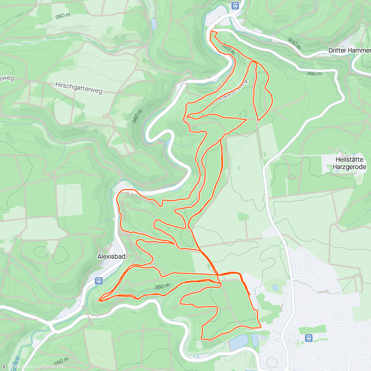Mapa de la actividad, 43. Harzgeröder Klippenlauf
