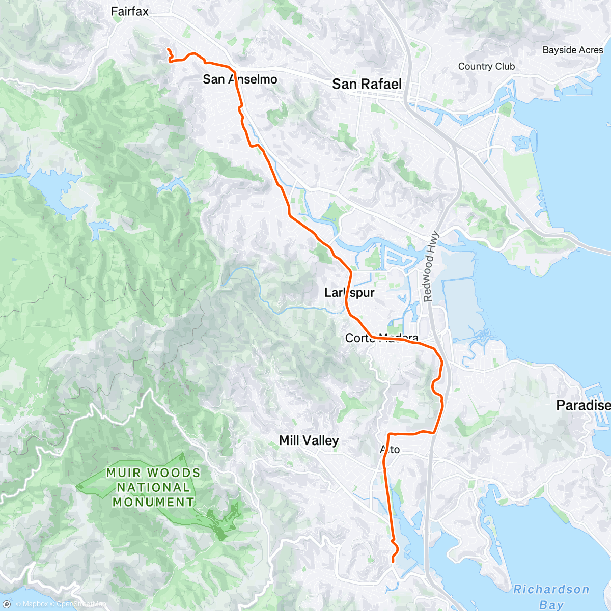 Map of the activity, To an MTB film fest