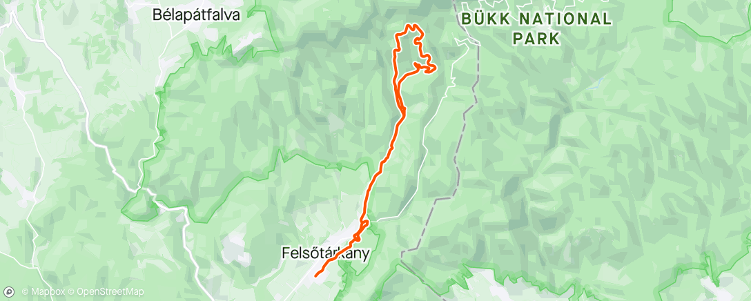 Map of the activity, Evening Mountain Bike Ride