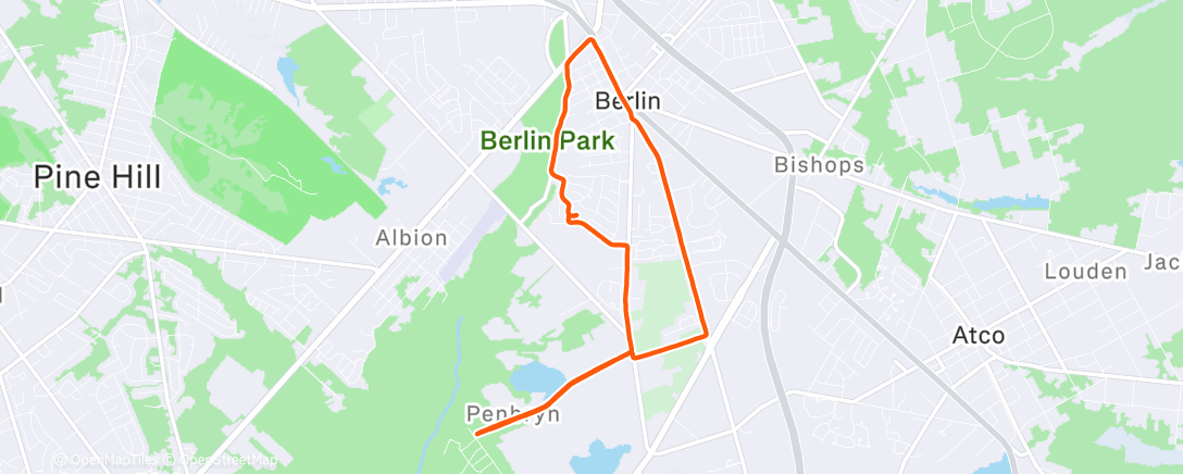 Map of the activity, Morning Run