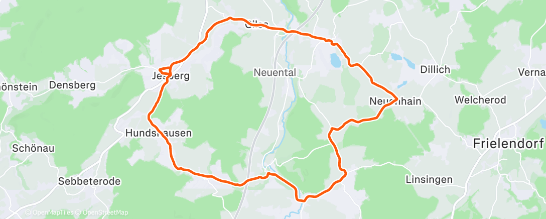 Map of the activity, Fahrt am Morgen