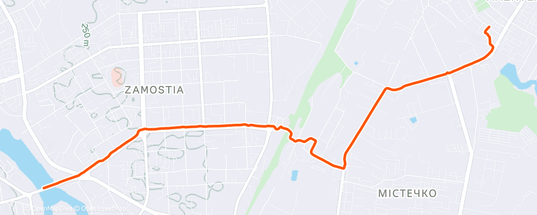 Map of the activity, Evening Ride