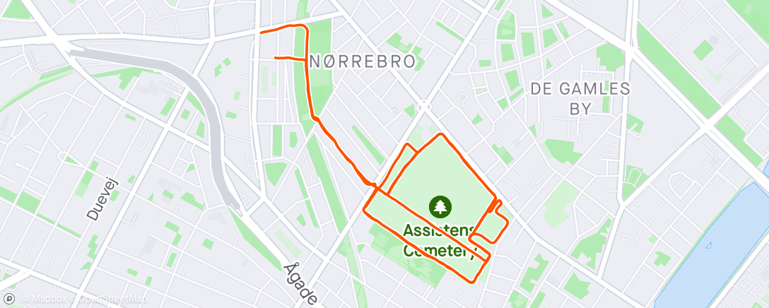 Map of the activity, Morning Run