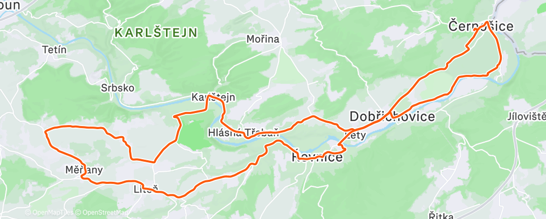 Map of the activity, Morning Ride