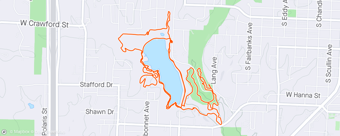 Map of the activity, MTB w Carlos