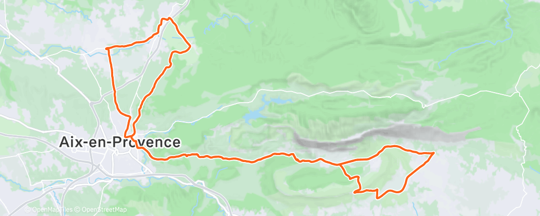 Map of the activity, Sortie vélo le midi
