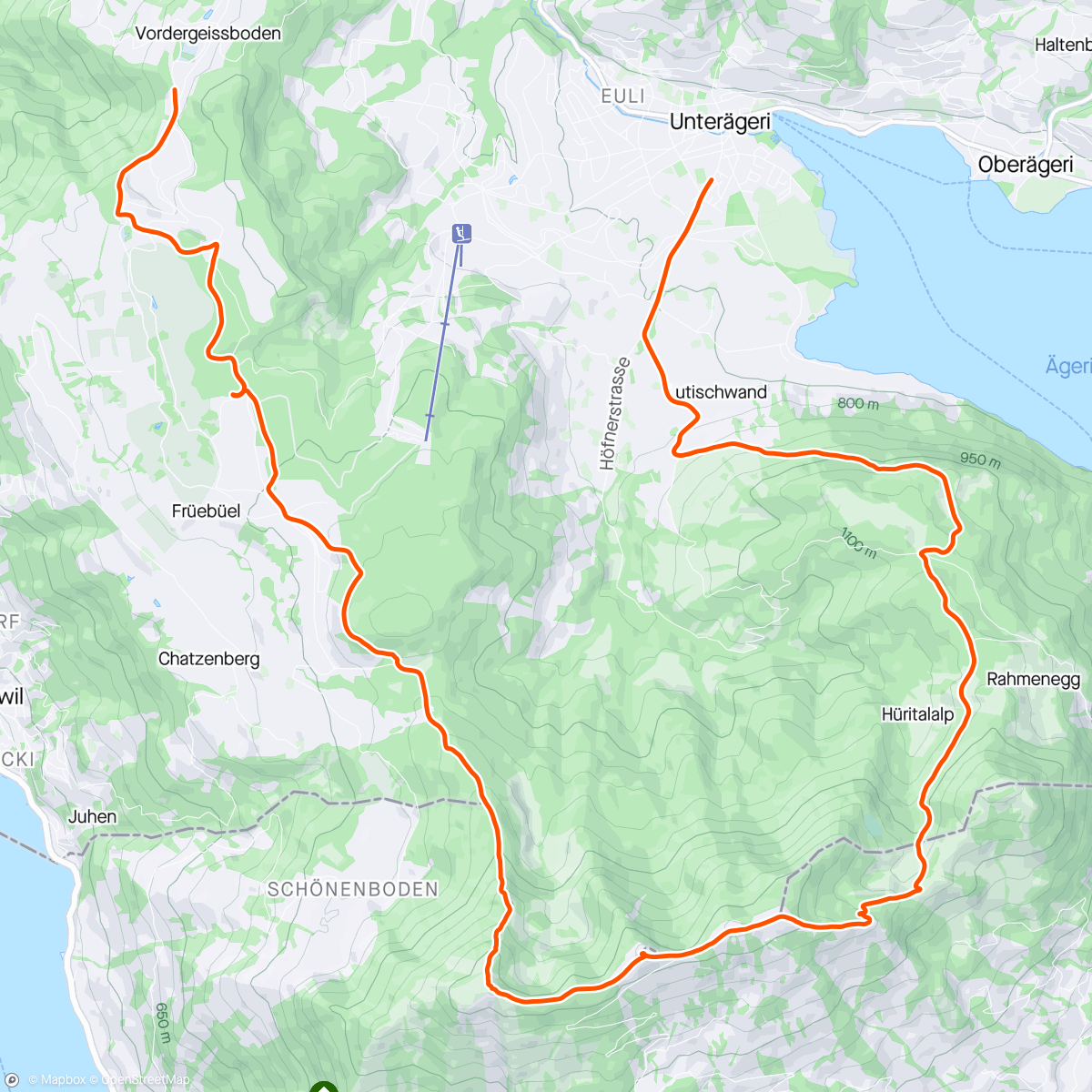 Map of the activity, Wildspitz