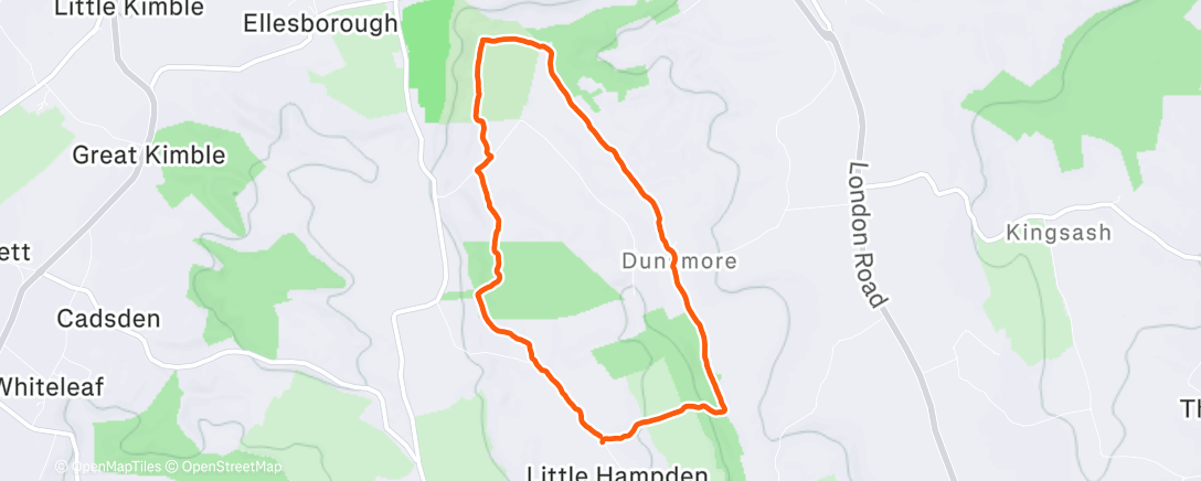 Map of the activity, Combe hill walk