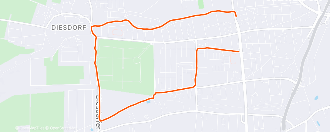 Map of the activity, Vormittagslauf