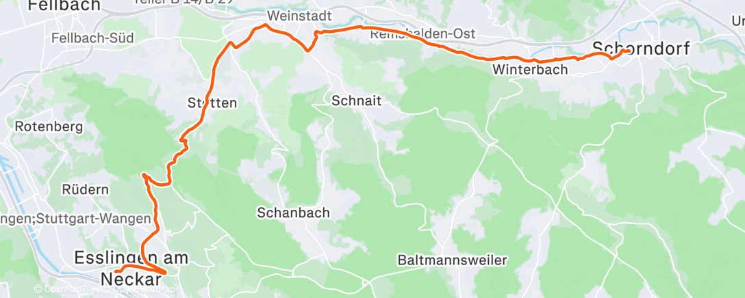 活动地图，Fahrt am Morgen