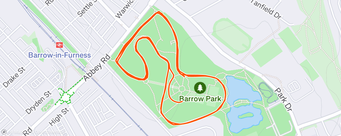Map of the activity, Morning Run