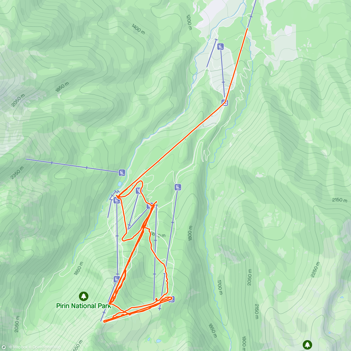 Map of the activity, Bansko 3
