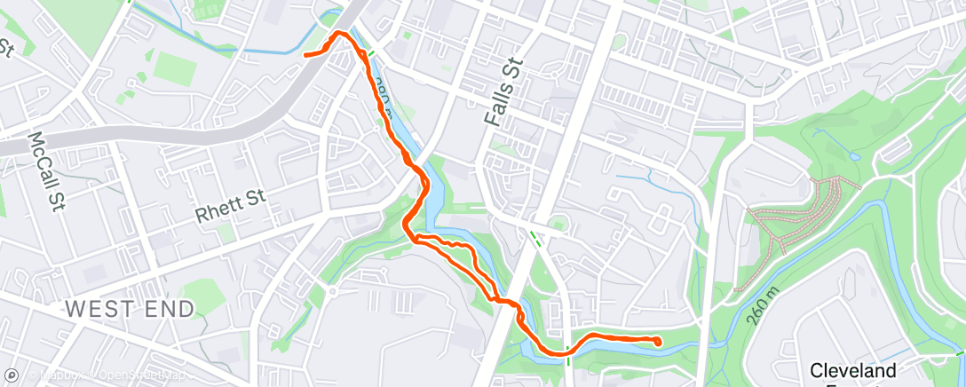 Map of the activity, Evening Hike