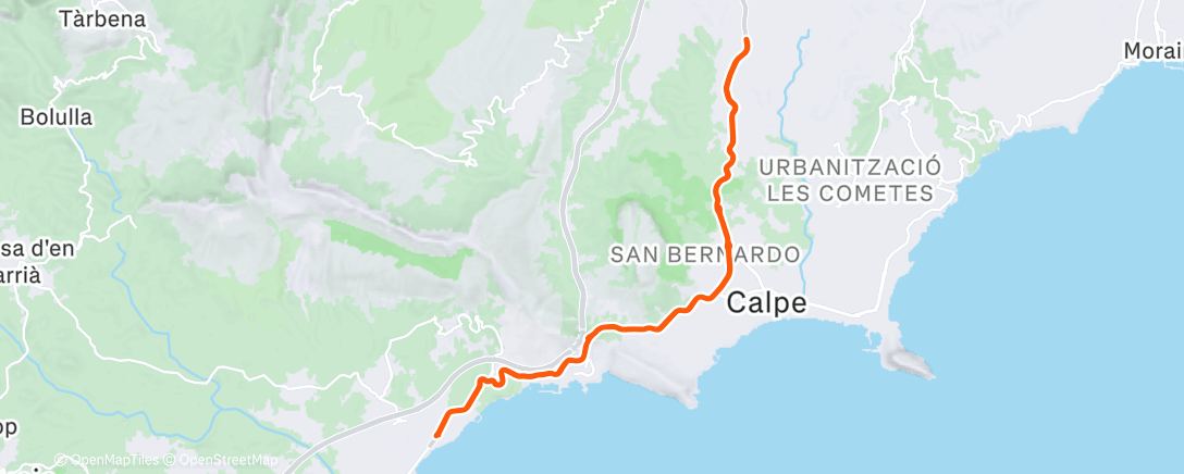 Map of the activity, 午間騎乘