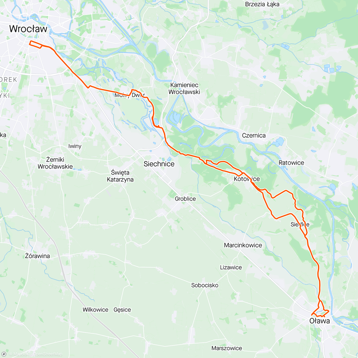 Mappa dell'attività Szybki temat we Wrocławiu 😋🚲😍