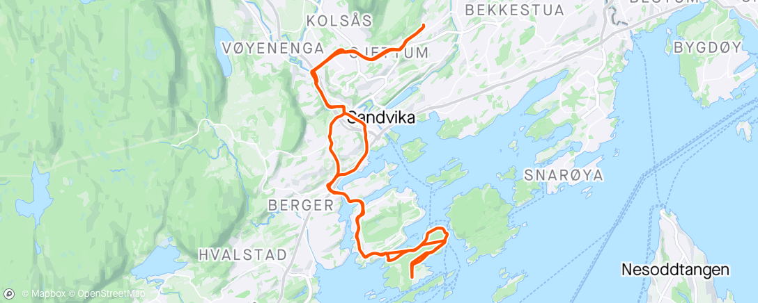Map of the activity, Hyttetitt på Brønnøya