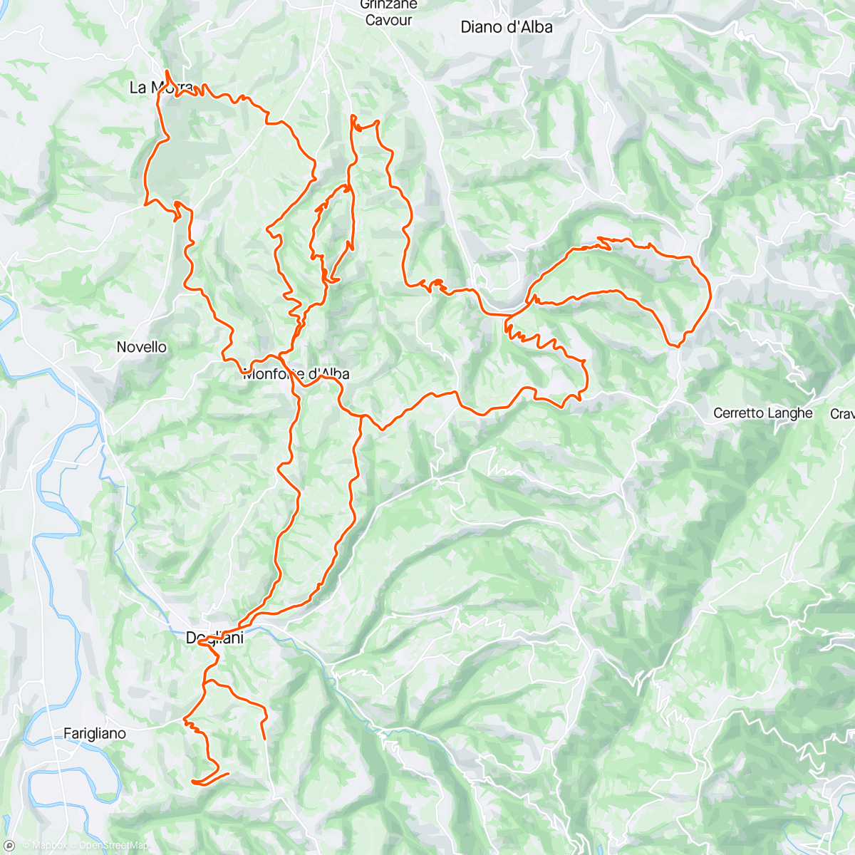 Mapa da atividade, Morning Bike Ride