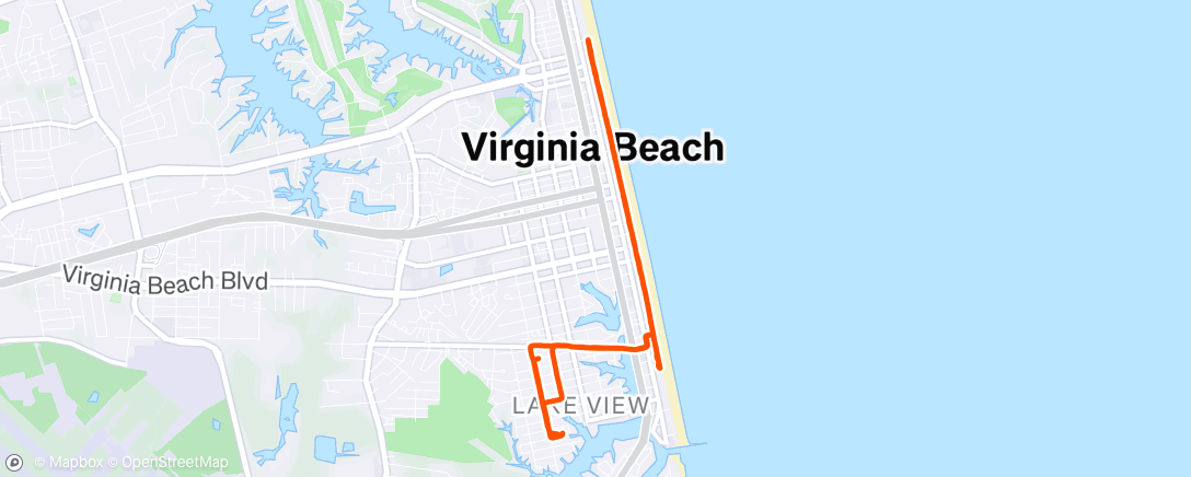 Map of the activity, Again I forgot to shut it off. Add a bike ride in there 🤣