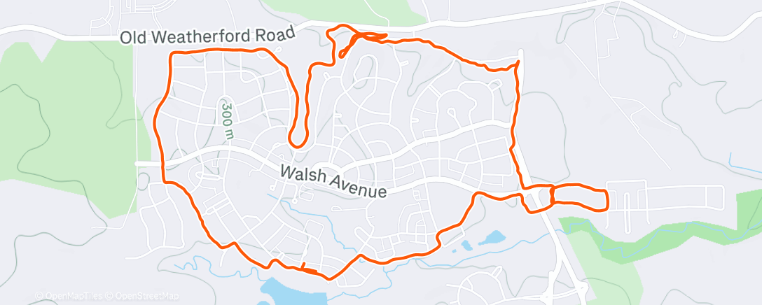 Map of the activity, Morning Run