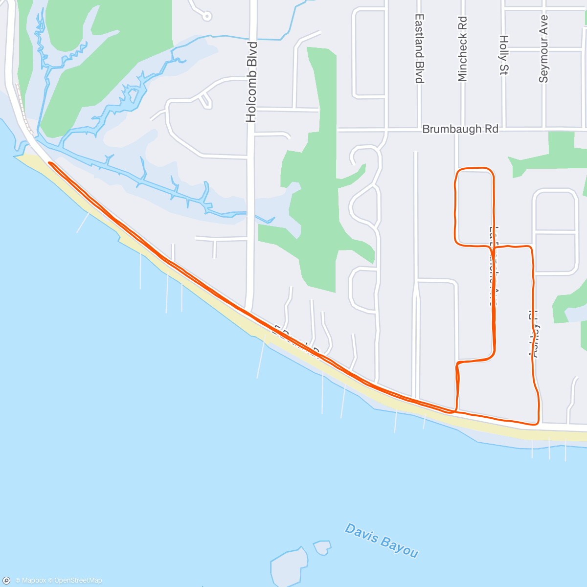 Map of the activity, Morning Run