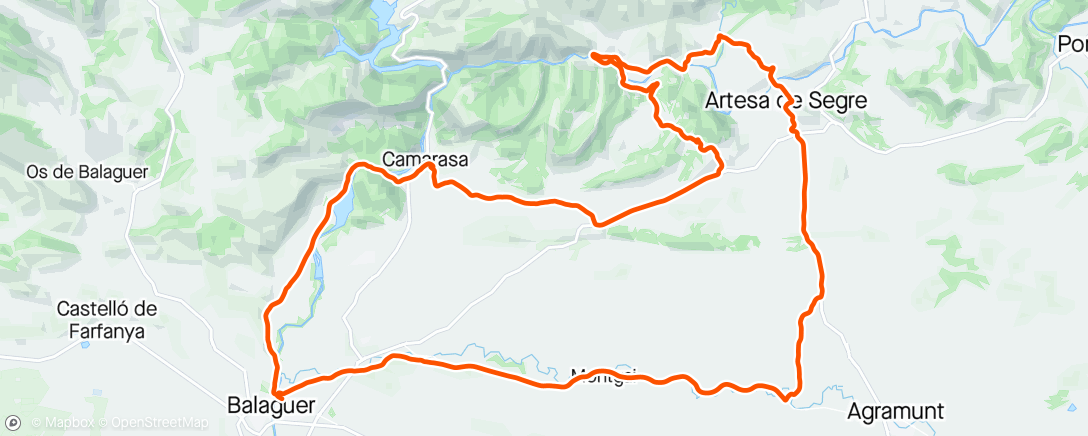 Map of the activity, Preixens-Alòs-Camarasa