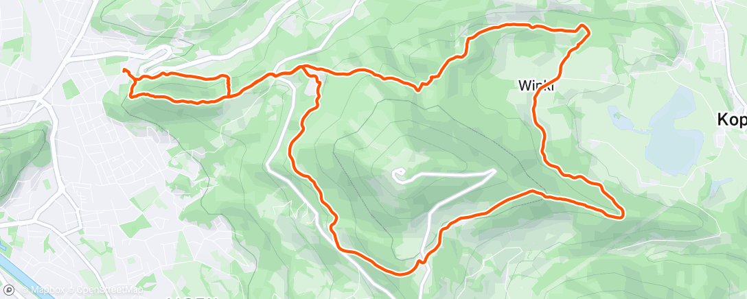 Map of the activity, Traillauf am Morgen