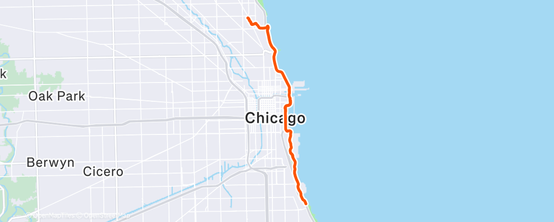 Map of the activity, Morning Run