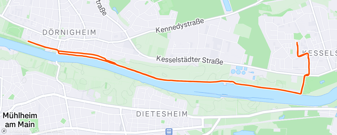 Map of the activity, Christmas 10k at upper Z2 (HR) + 4 strides 🤗🏃