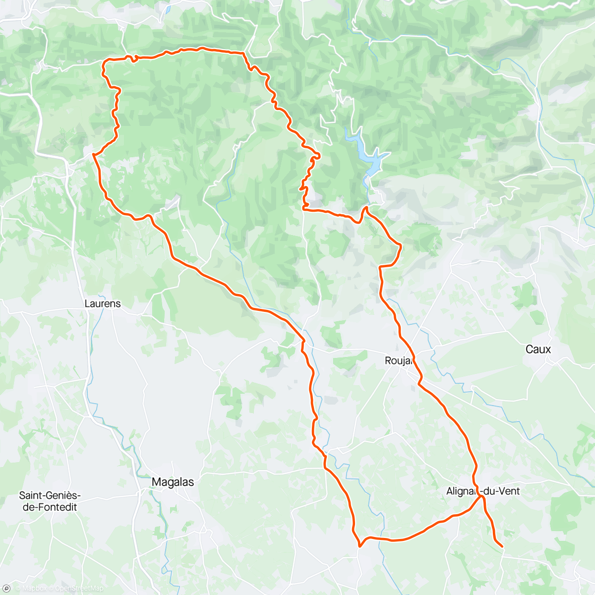 Map of the activity, Faugères & Pézènes-les-Mines
