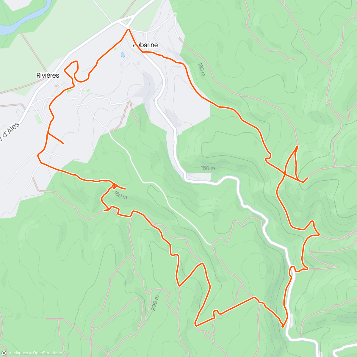 Karte der Aktivität „Trail en soirée avec le fiston”