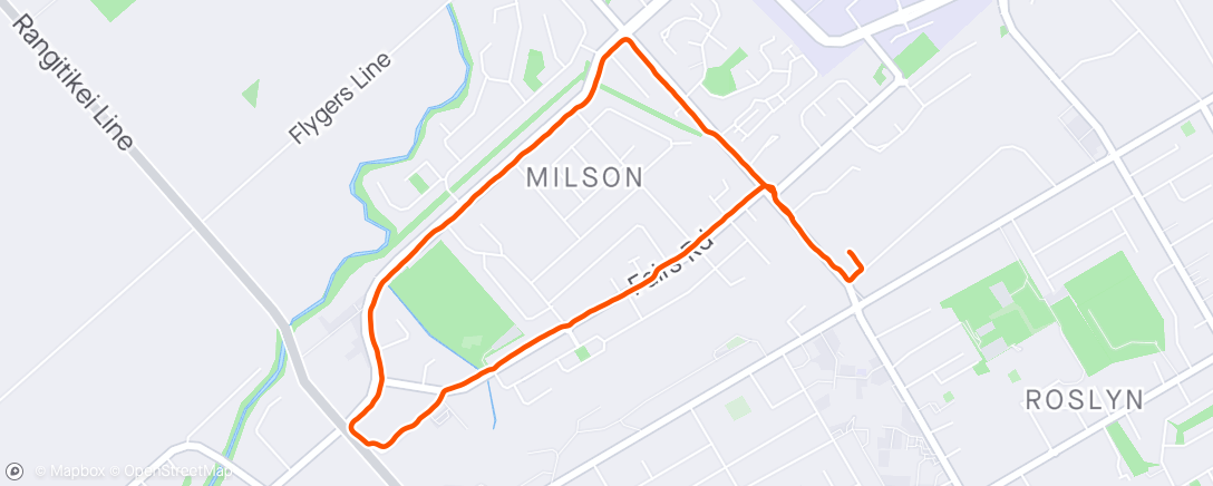 Map of the activity, Afternoon Run