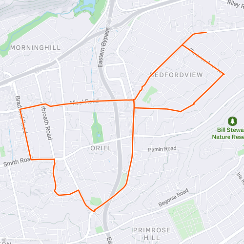 Bedfordview Fig8 10.3 km Road Running Route on Strava