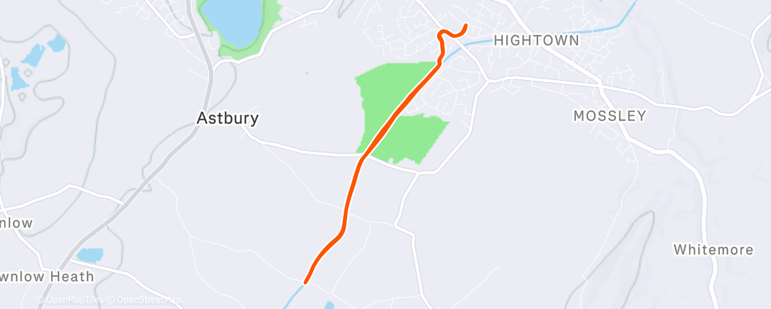 Map of the activity, Lunch Run