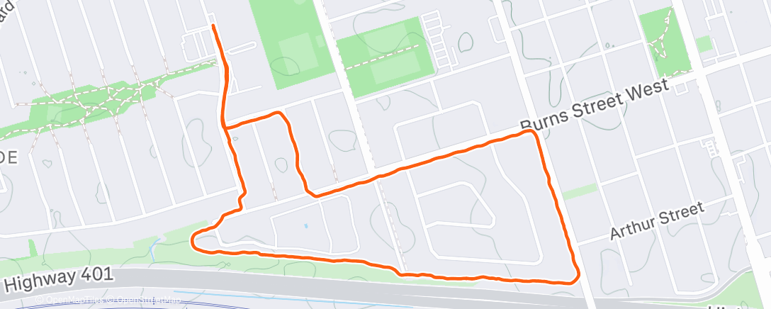 Map of the activity, Afternoon Walk
