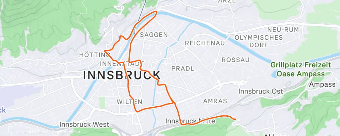 Map of the activity, Zwift - #2 Surge and Settle - Long on Innsbruck KOM After Party in Innsbruck