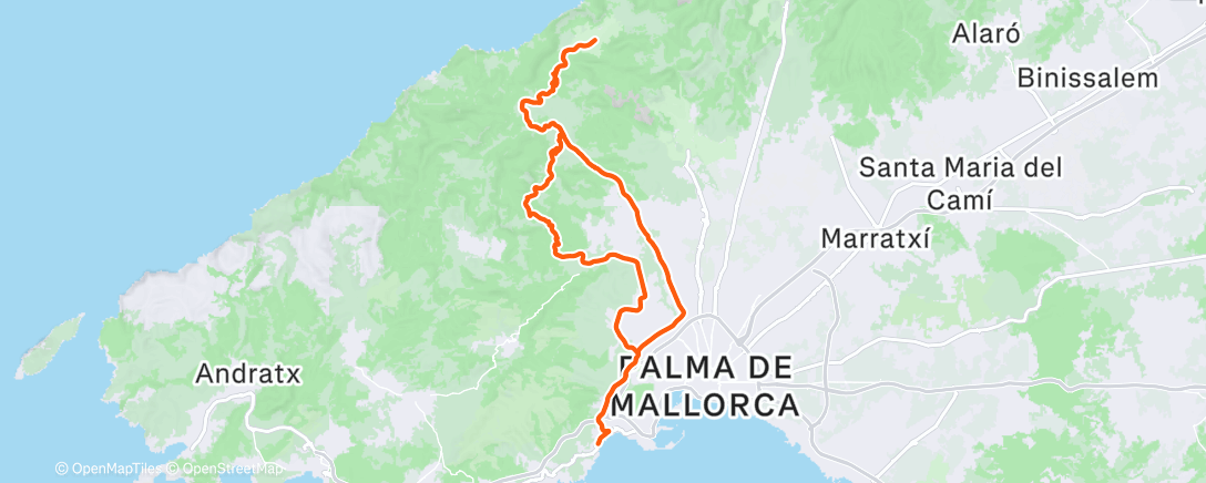 Map of the activity, Fahrt am Morgen