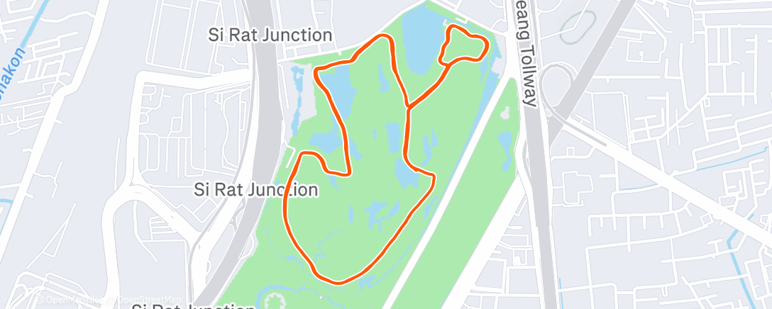 Map of the activity, Afternoon Run