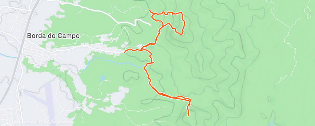Map of the activity, Serra da Baitaca, Pão de Ló e Anhangaba