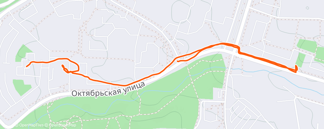 Map of the activity, Вечерняя прогулка