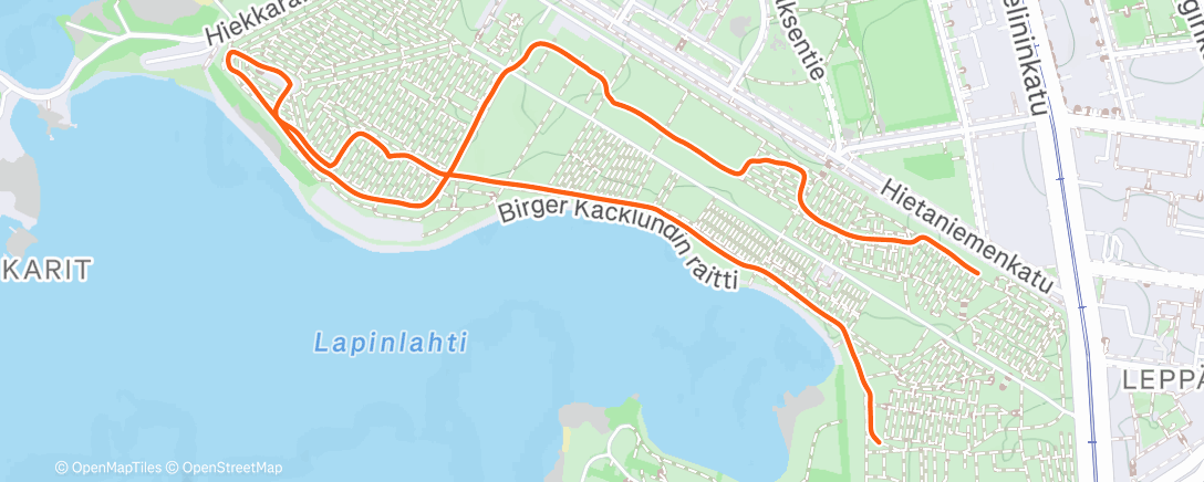 Map of the activity, Morning Walk
