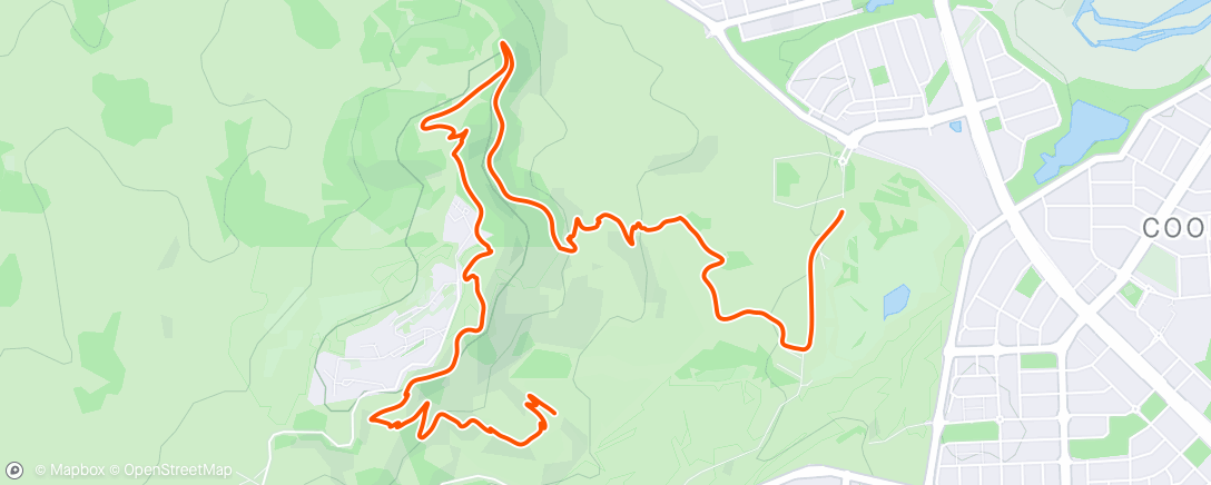 Map of the activity, Stromlo night ride