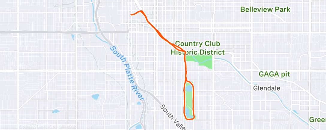 Map of the activity, Afternoon Trail Run