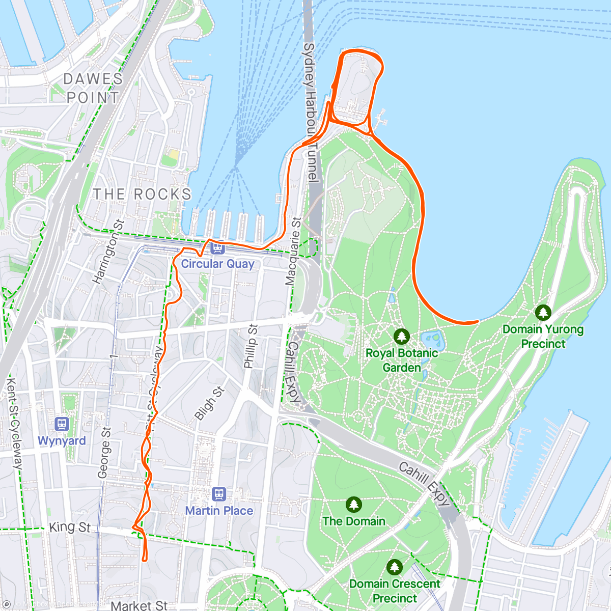 Карта физической активности (Opera House Sprintz: 7 x 1min)