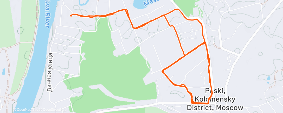 Map of the activity, Полуденный забег