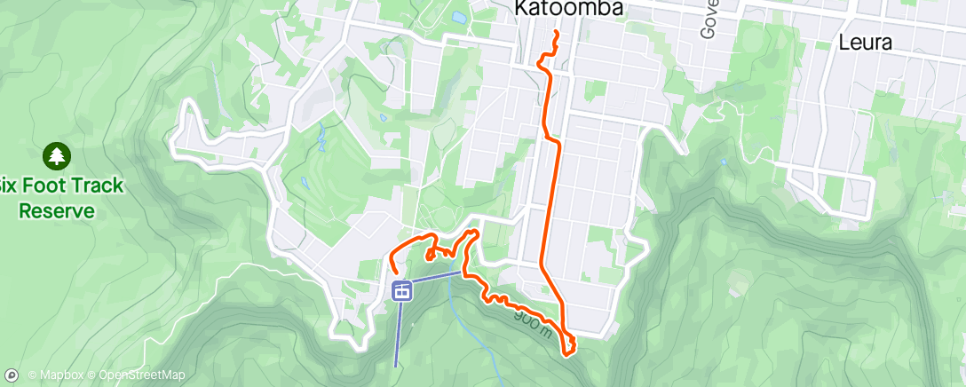 Map of the activity, Afternoon Walk Blue Mountains