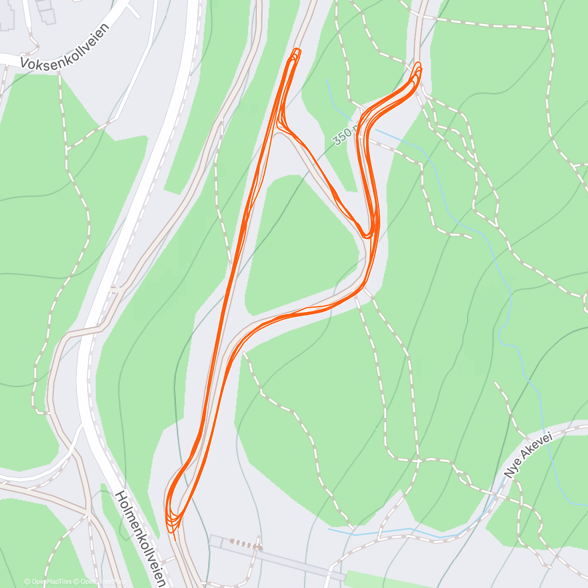 Mapa da atividade, Evening Nordic Ski