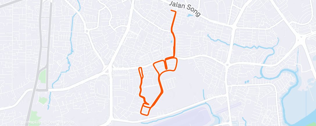Map of the activity, Afternoon Run